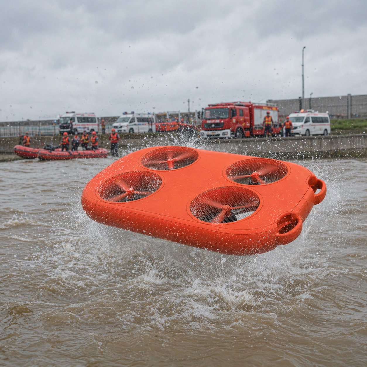 Craft taking off from water
